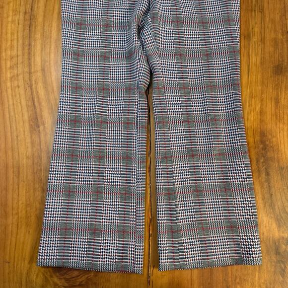Vintage 70's Day's Men's Pants  38 x 32 Bootcut Plaid Polyester Knit Retro F3-12 - Picture 2 of 6